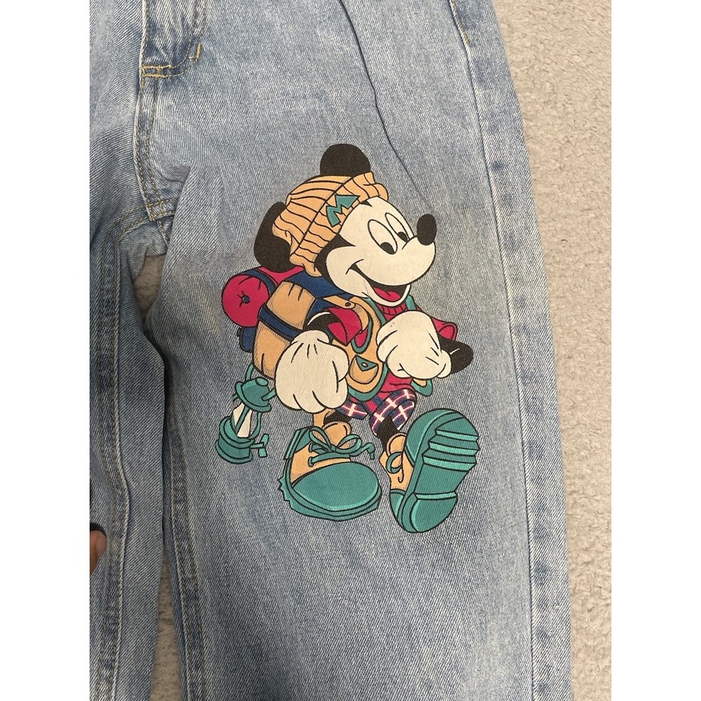Vintage‎ 90s Disney Mickey Mouse Jerry Leigh Jeans Womens Sz 5 Blue Straight Fit - Picture 2 of 13